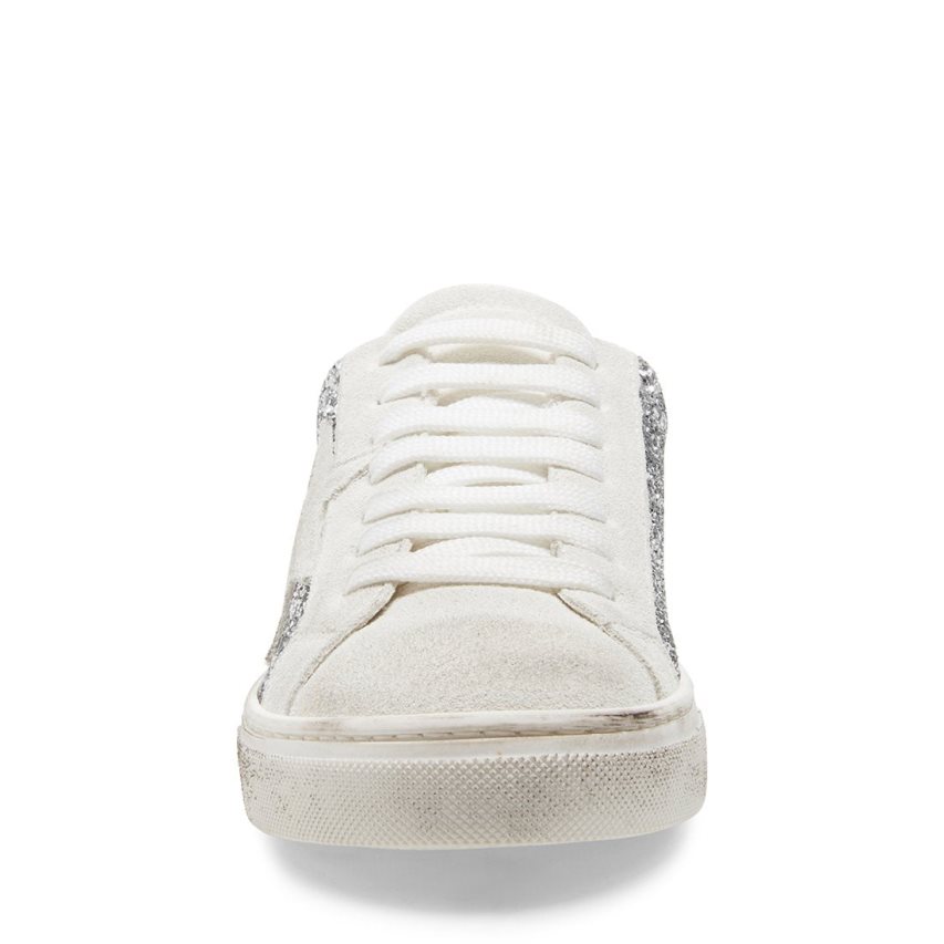 Zapatillas Steve Madden Rubie Glitter Mujer Plateadas Blancas | ES IT0246